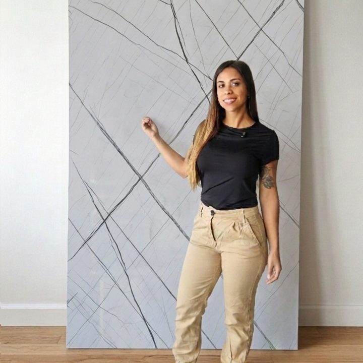 Placa PVC símil mármol Squadra sin vetas doradas